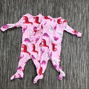 Dinosaur Footie Pajama Matching Twin Set